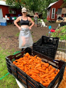 Susan-washing-Carrots