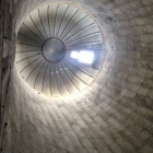 Inside of silo, looking up